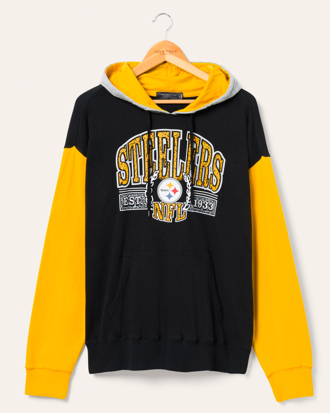 Pittsburgh Steelers Tri Color Block Hoodie – Junk Food Clothing
