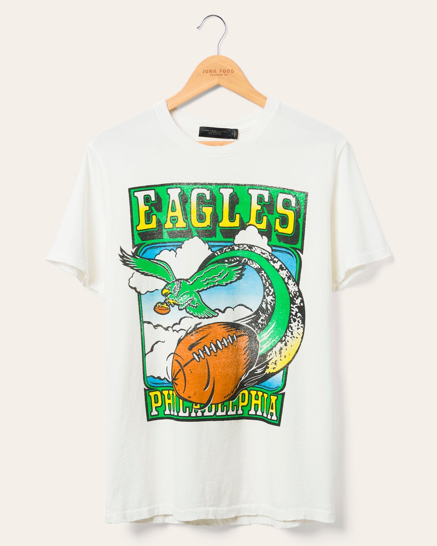 NFL EAGLES 3段ロゴプリントパーカー ×ヴィンテージ バイカラーベスト