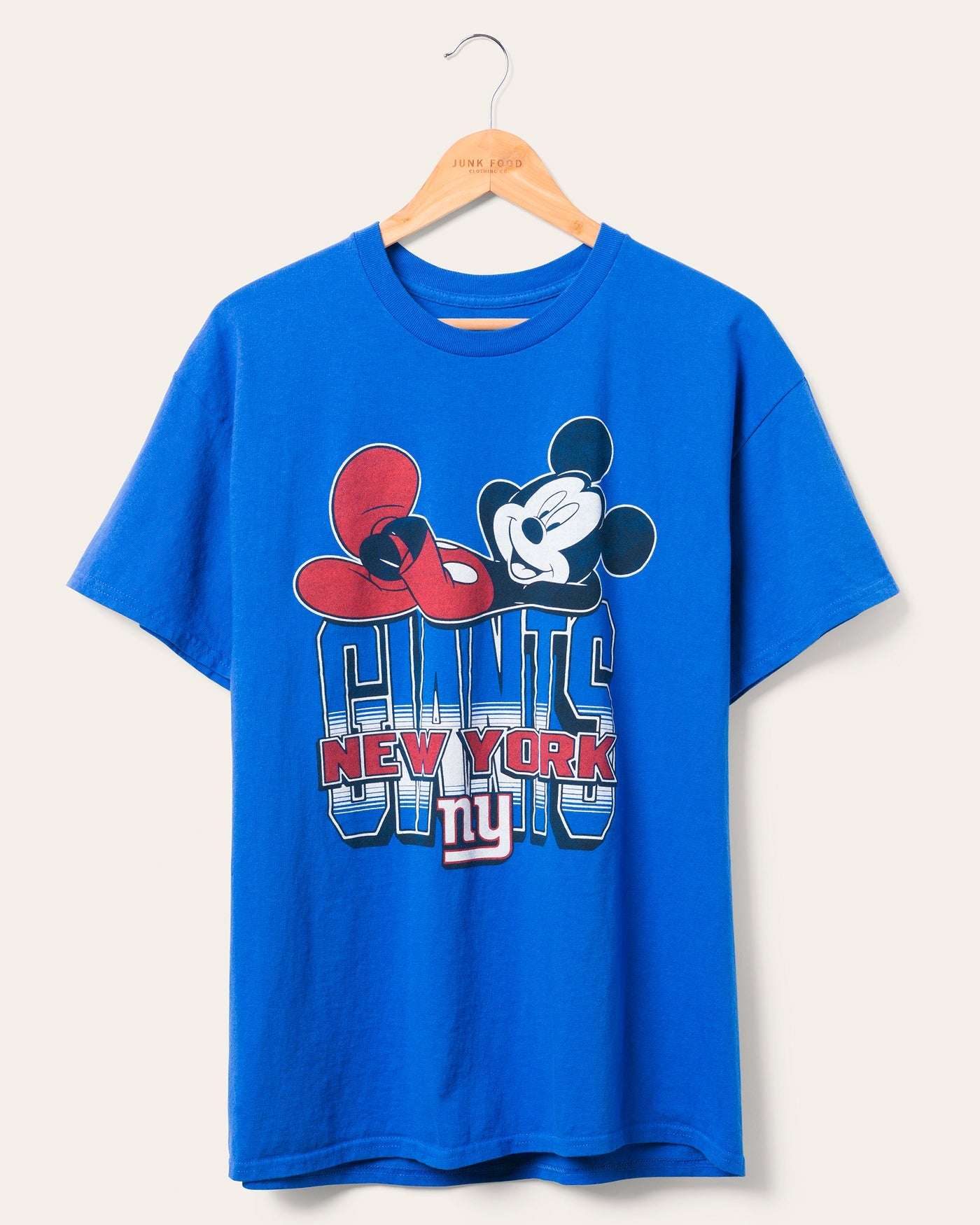 New York Giants Mickey Kick Back Tee – Junk Food Clothing