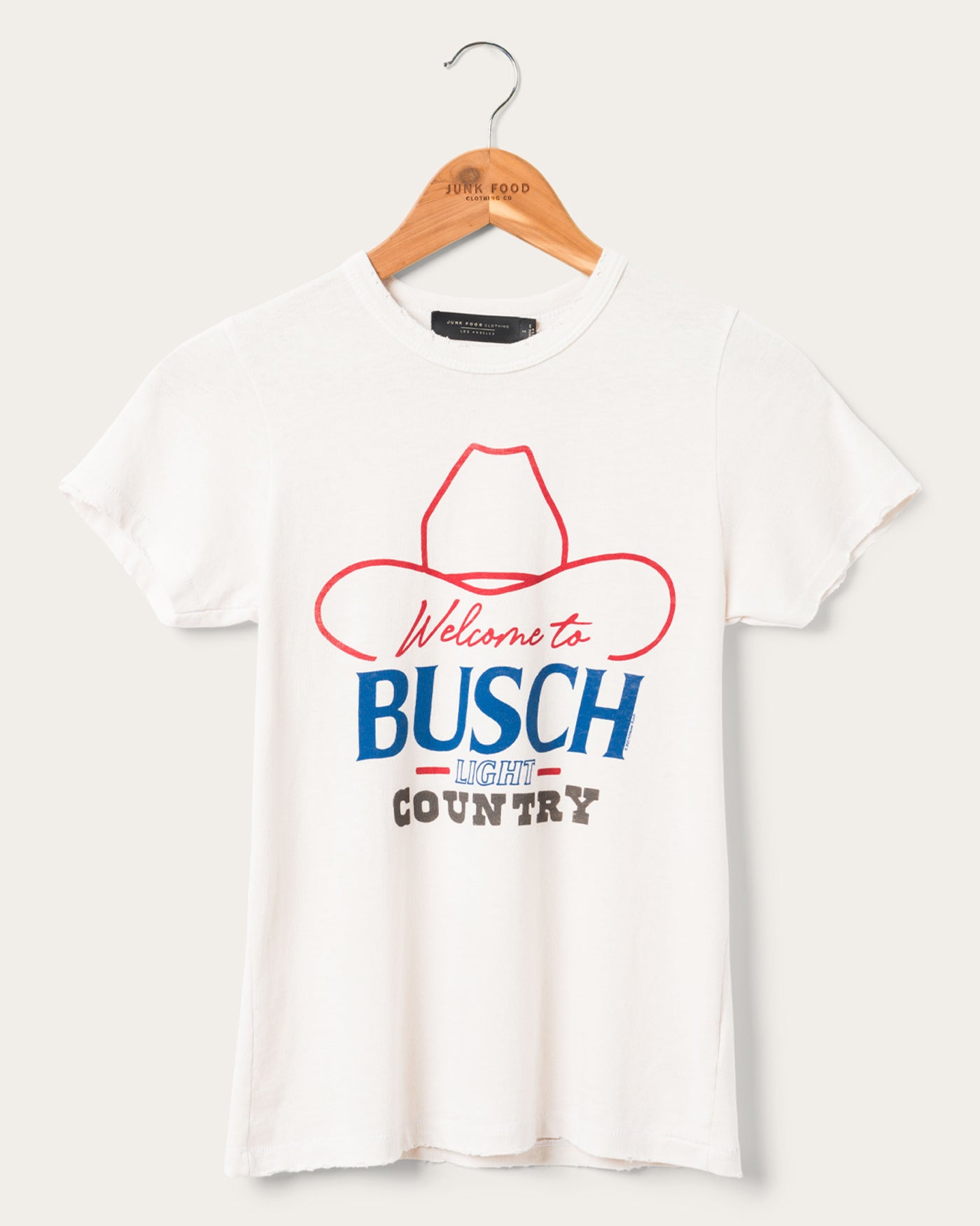 Women's Busch Light Country Original Tee – Junk Food Clothing, image size:1400x1750