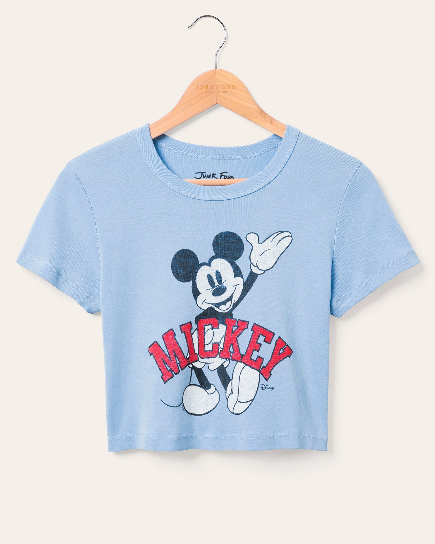 Women's Mickey Wave Baby Tee – Junk Food Clothing