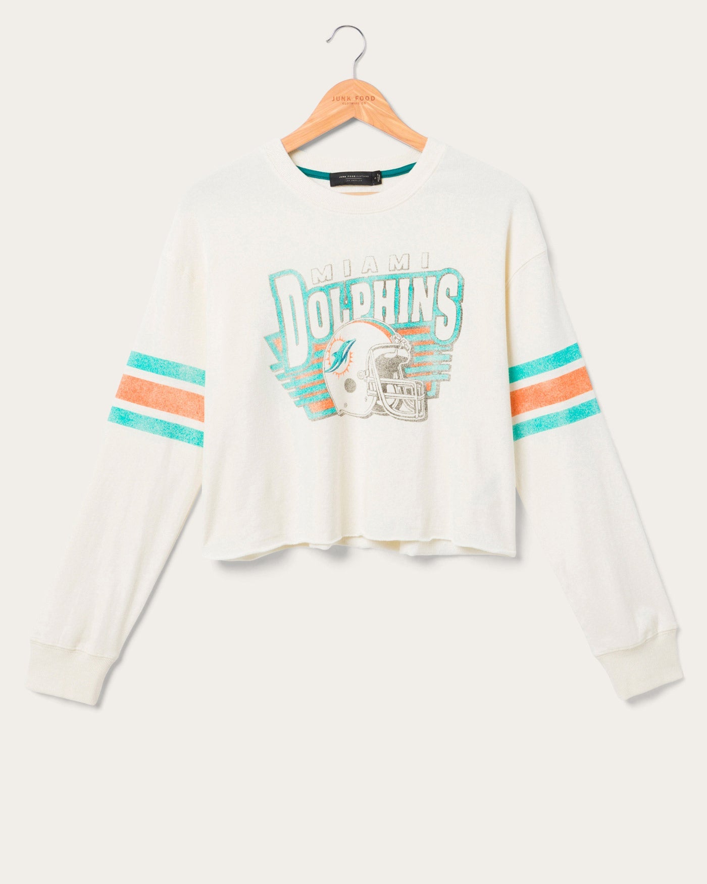 Women's Miami Dolphins Kickoff Crop Crew Fleece – Junk Food Clothing