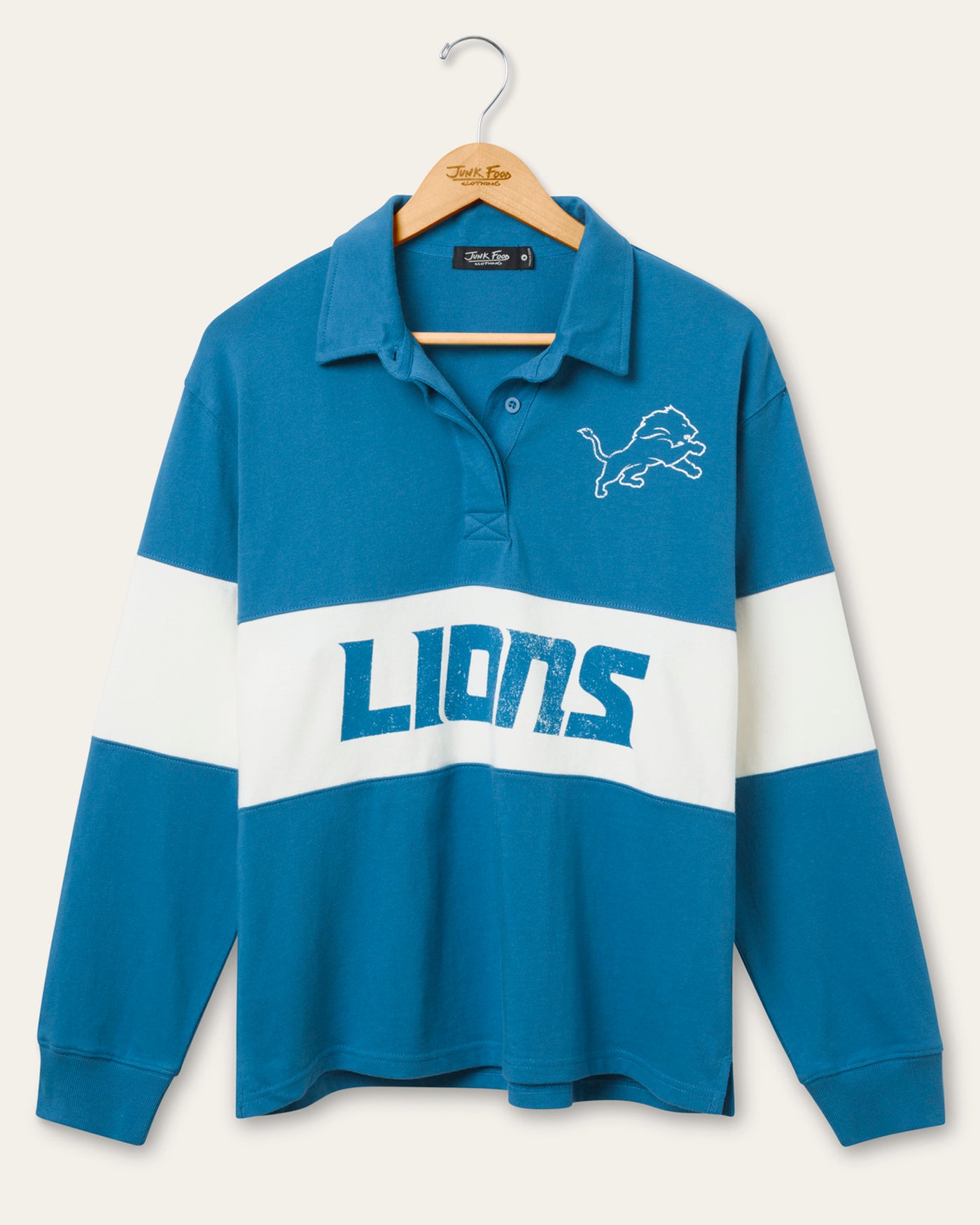 Women's Detroit Lions Rugby Long Sleeve | Lions Blue | Size XS