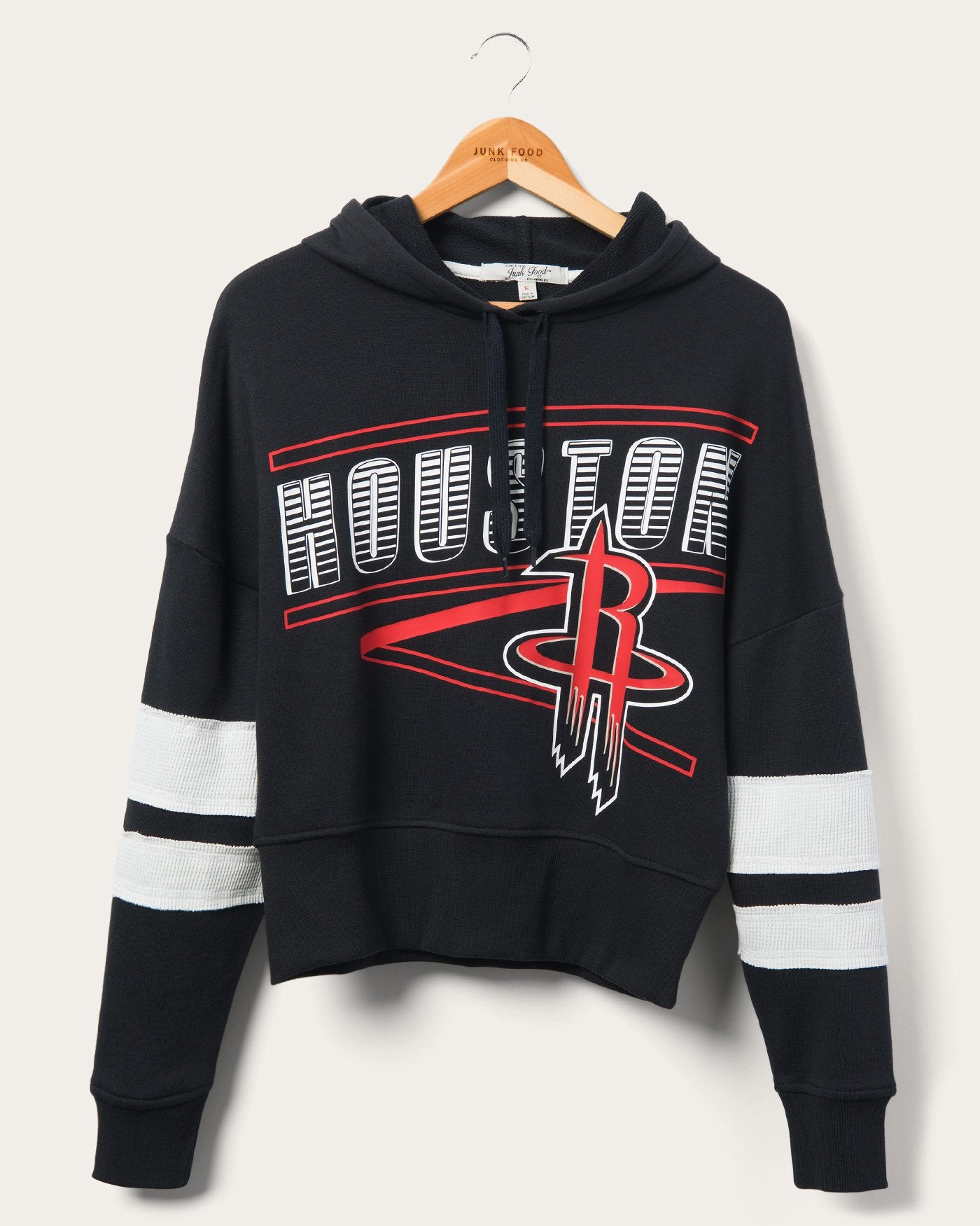 Women's Rockets Overtime Striped Fleece Hoodie – Junk Food Clothing