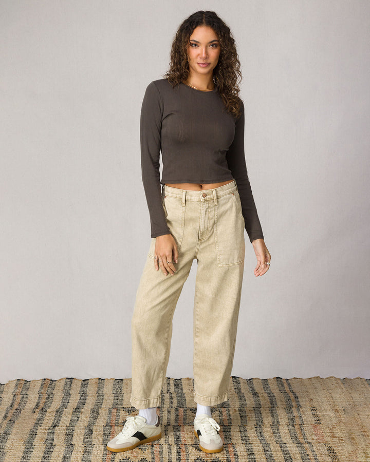 Womens Pointelle Long Sleeve