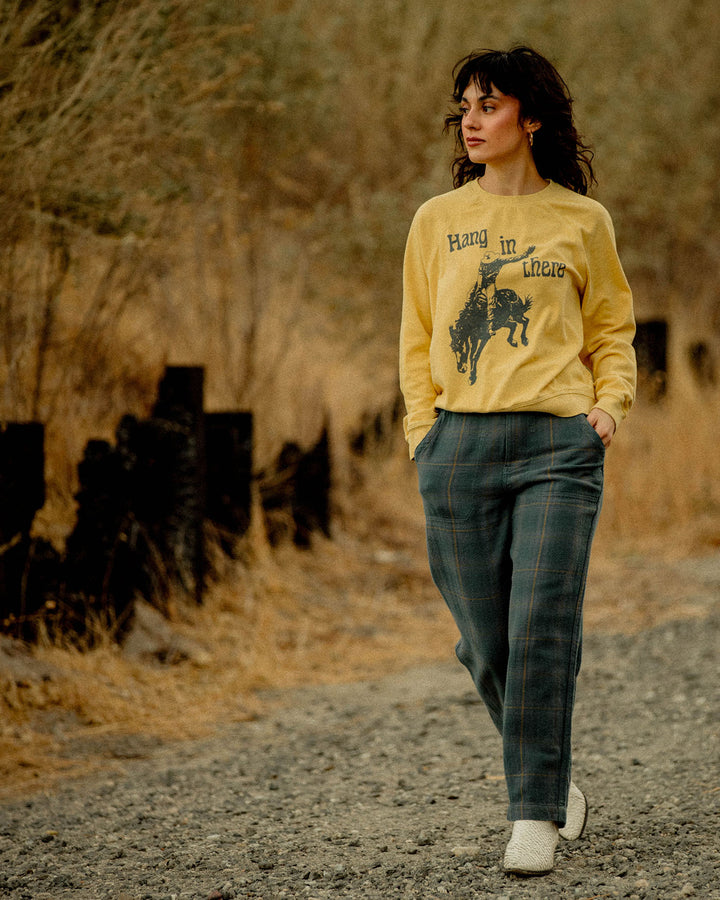 Women's Hang In There Raglan Crew Fleece