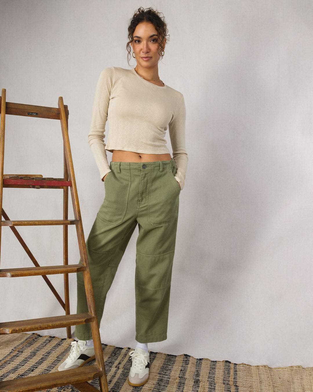 Womens Pointelle Long Sleeve