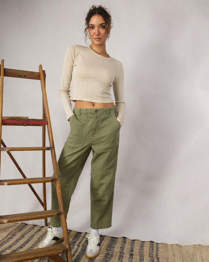 Womens Pointelle Long Sleeve