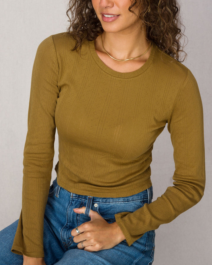 Women's Pointelle Long Sleeve