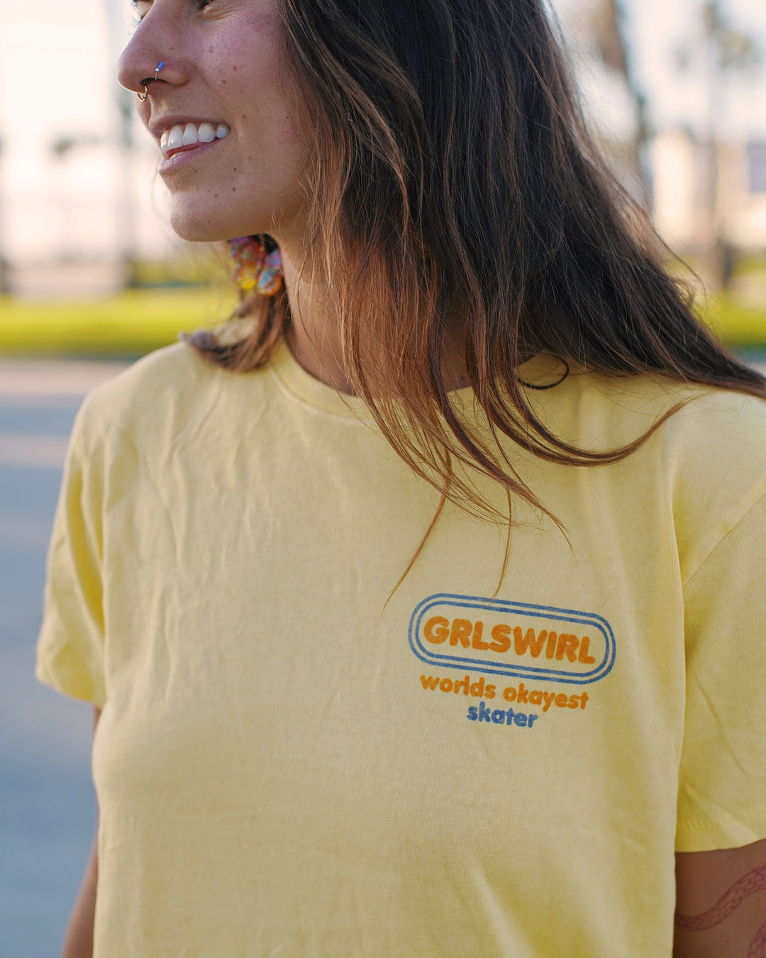 Women's GrlSwirl Skater Vintage Tee