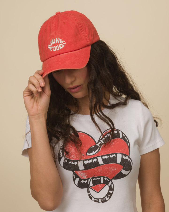Junk Food Lips Embroidered 90's Cap