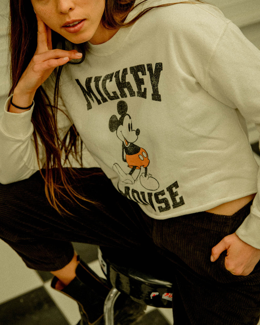 Women's Classic Mickey Cropped Fleece