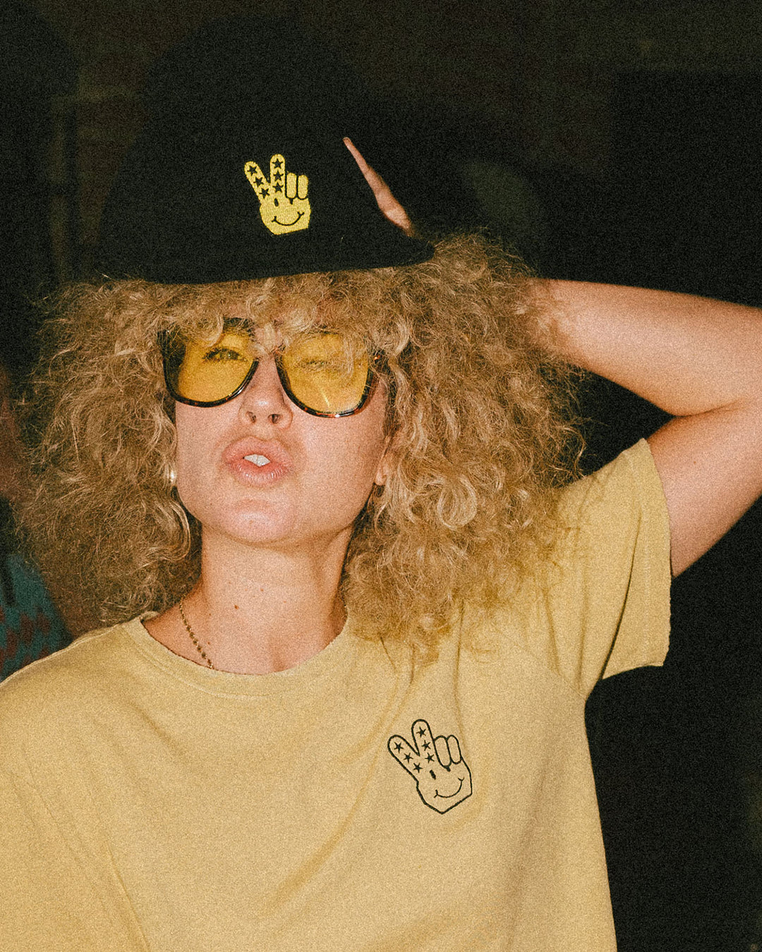 JF Peace + Smiles Patch Cord Hat