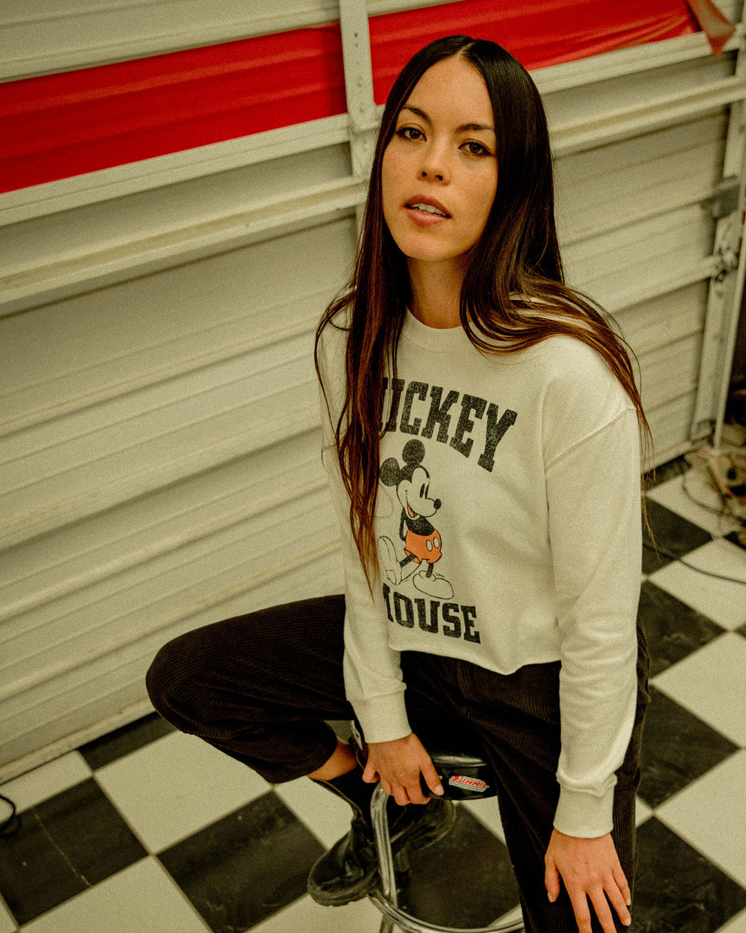 Women's Classic Mickey Cropped Fleece