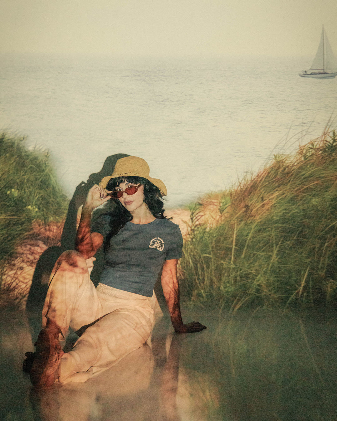 Women's Montauk Sailing Club Baby Tee