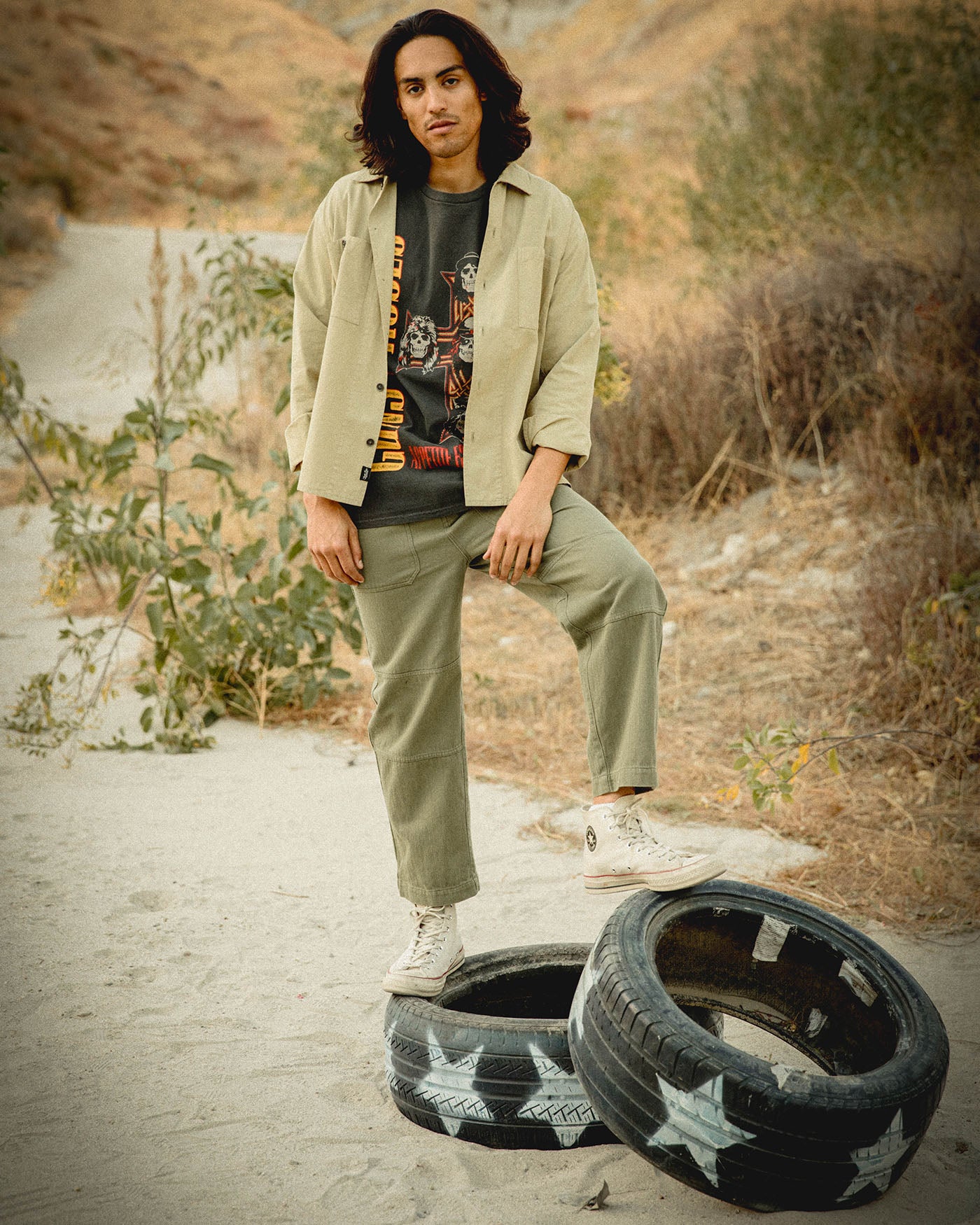 Unisex Washed Twill Work Shirt – Junk Food Clothing