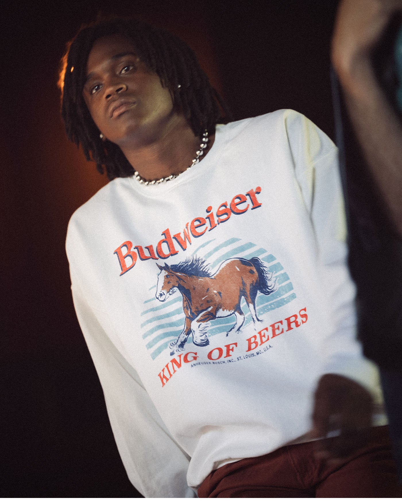Budweiser Clydesdale Flea Market Crew – Junk Food Clothing