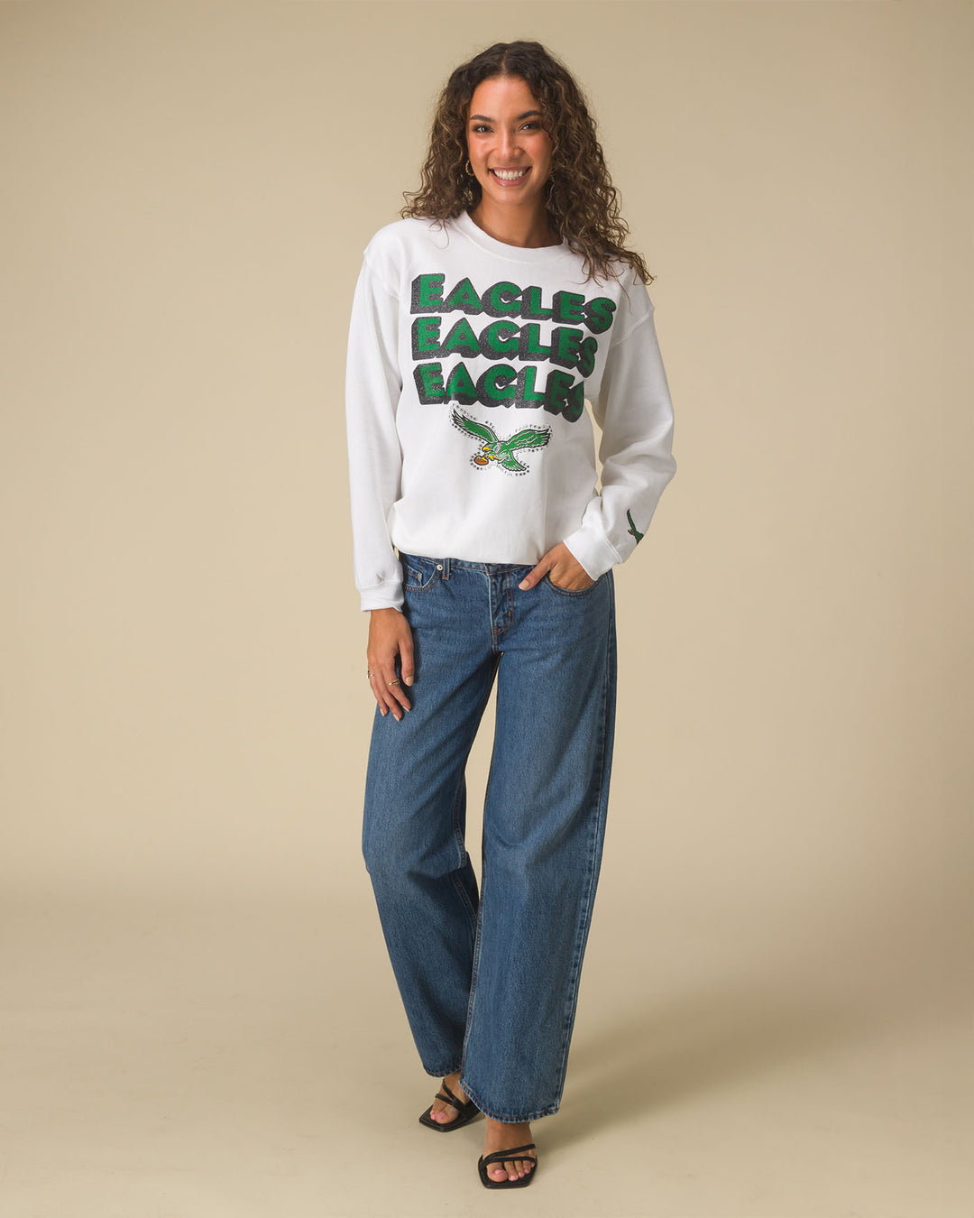 Philadelphia Eagles Repeat Bling Flea Market Crew Fleece