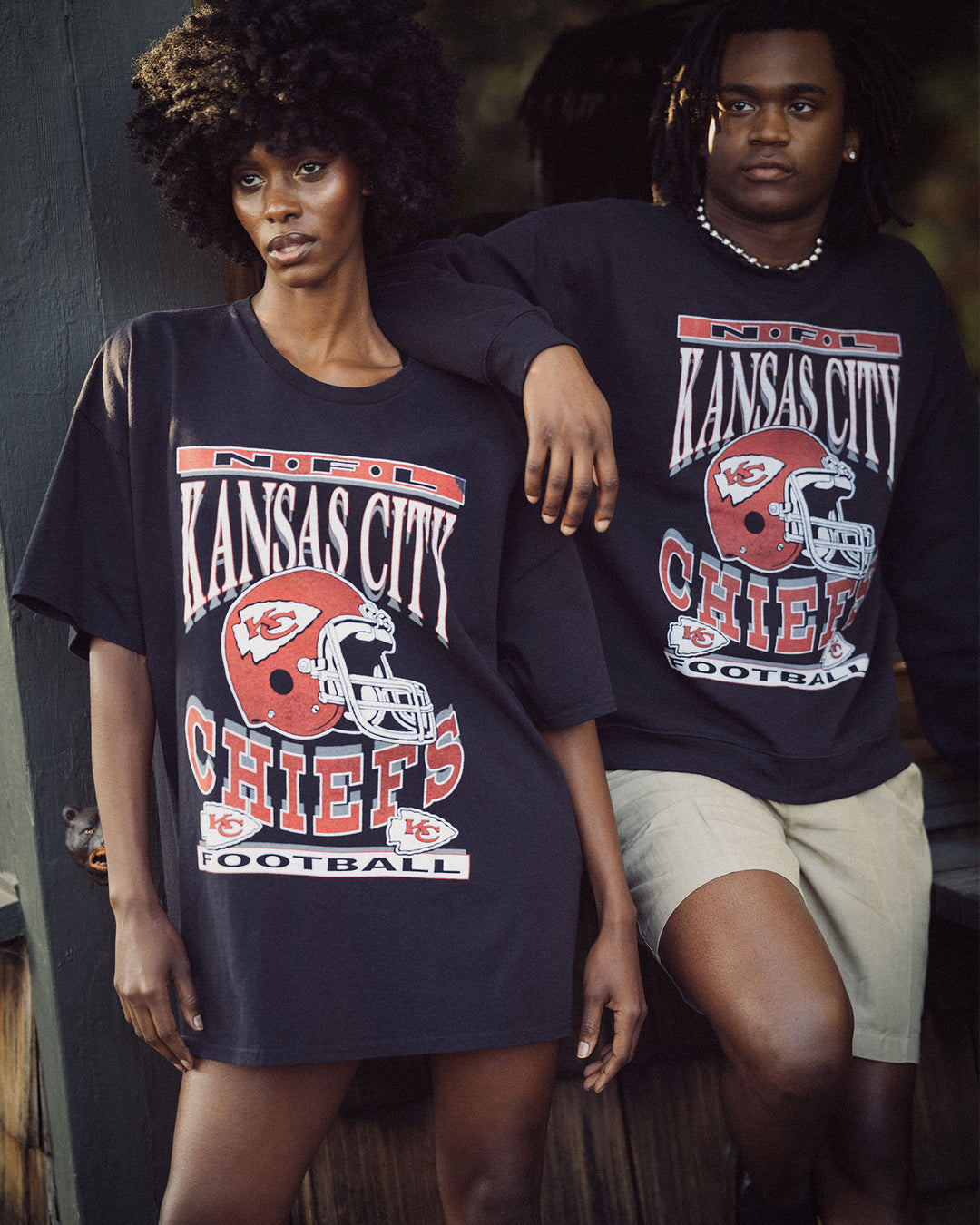 Women's Kansas City Chiefs Helmet Oversized Oversized Tee Dress