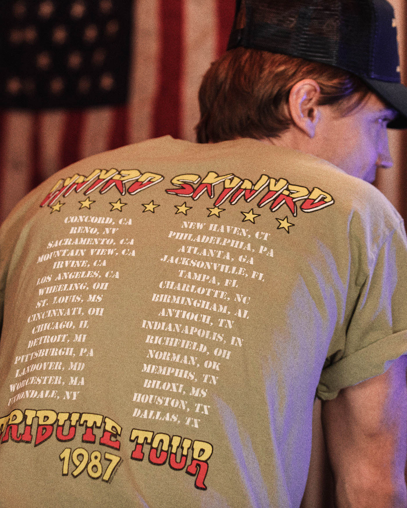 Lynyrd Skynyrd Tribute Tour 1987 Flea Market Tee – Junk Food Clothing