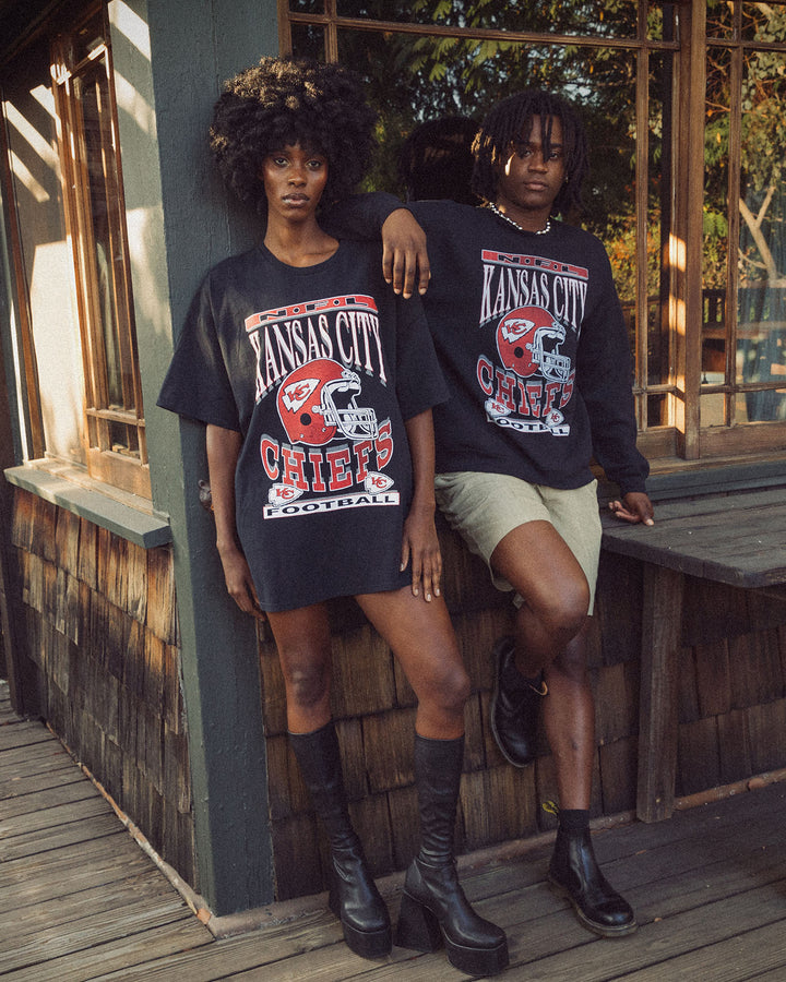 Women's Kansas City Chiefs Helmet Oversized Oversized Tee Dress