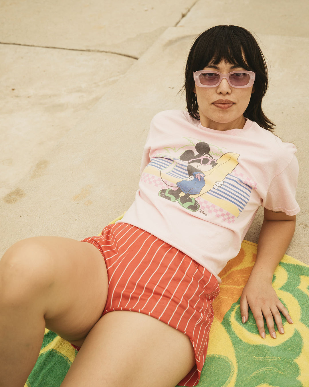 Women's Mickey Surf Flea Market Crop Tee