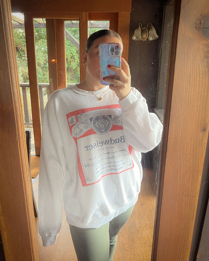 Budweiser Label Flea Market Fleece