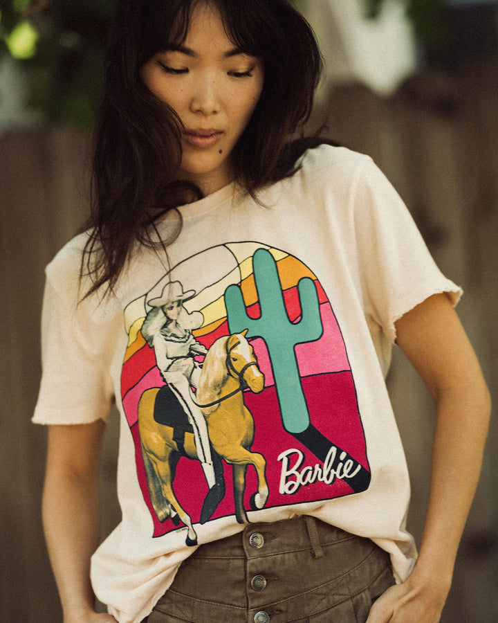 Women's Sunset Barbie Western Vintage Tee
