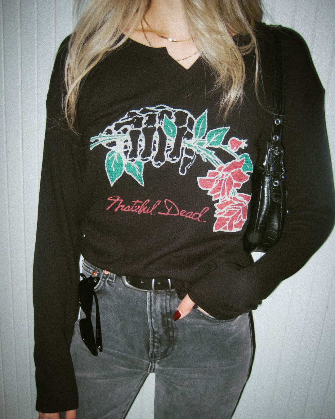 Women's Grateful Dead Hand With Roses Sunday Thermal