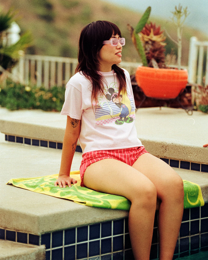 Women's Mickey Surf Flea Market Crop Tee