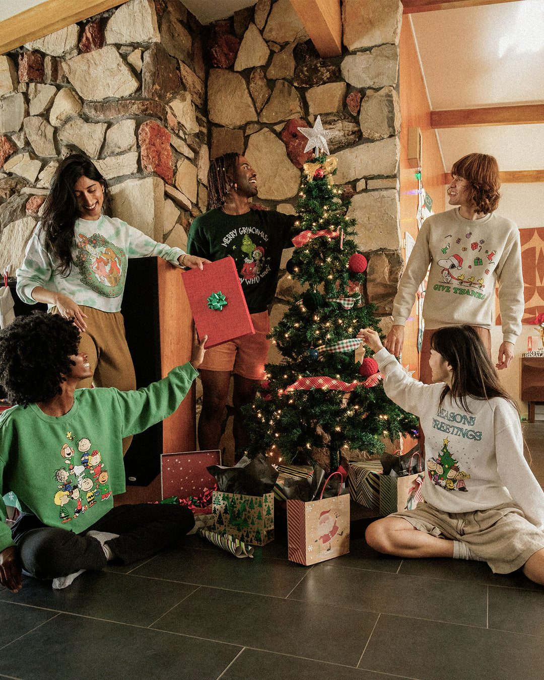 Peanuts Give Thanks Flea Market Fleece