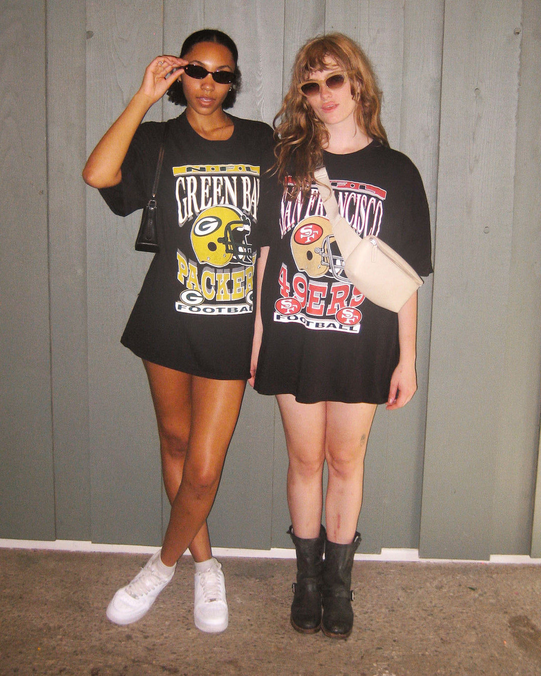 Women's Green Bay Packers Helmet Oversized Oversized Tee Dress | Black | Size S/M | Junk Food Clothing Women's Green Bay Packers Helmet Oversized Oversized Tee Dress | Black | Size S/M | Junk Food Clothing
