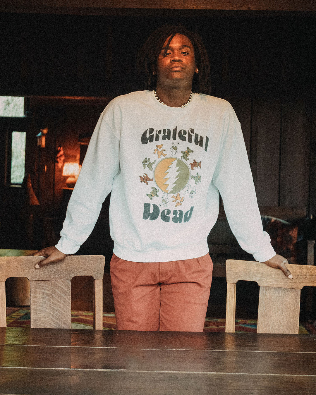 Grateful Dead Bear Ring Flea Market Crew Fleece