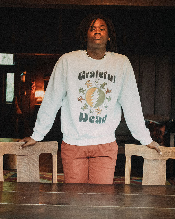 Grateful Dead Bear Ring Flea Market Crew Fleece