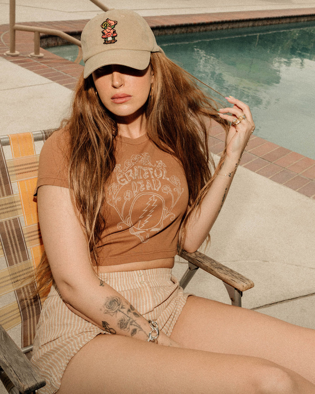 Women&#39;s Grateful Dead Skull Baby Tee