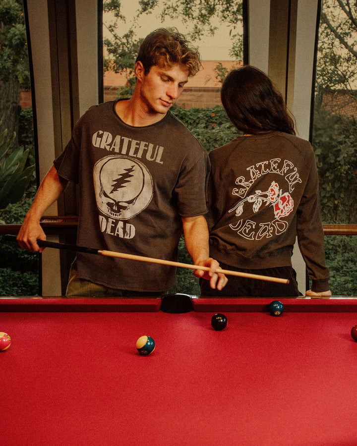 Grateful Dead Steal Your Face Fleece Cut Off Tee