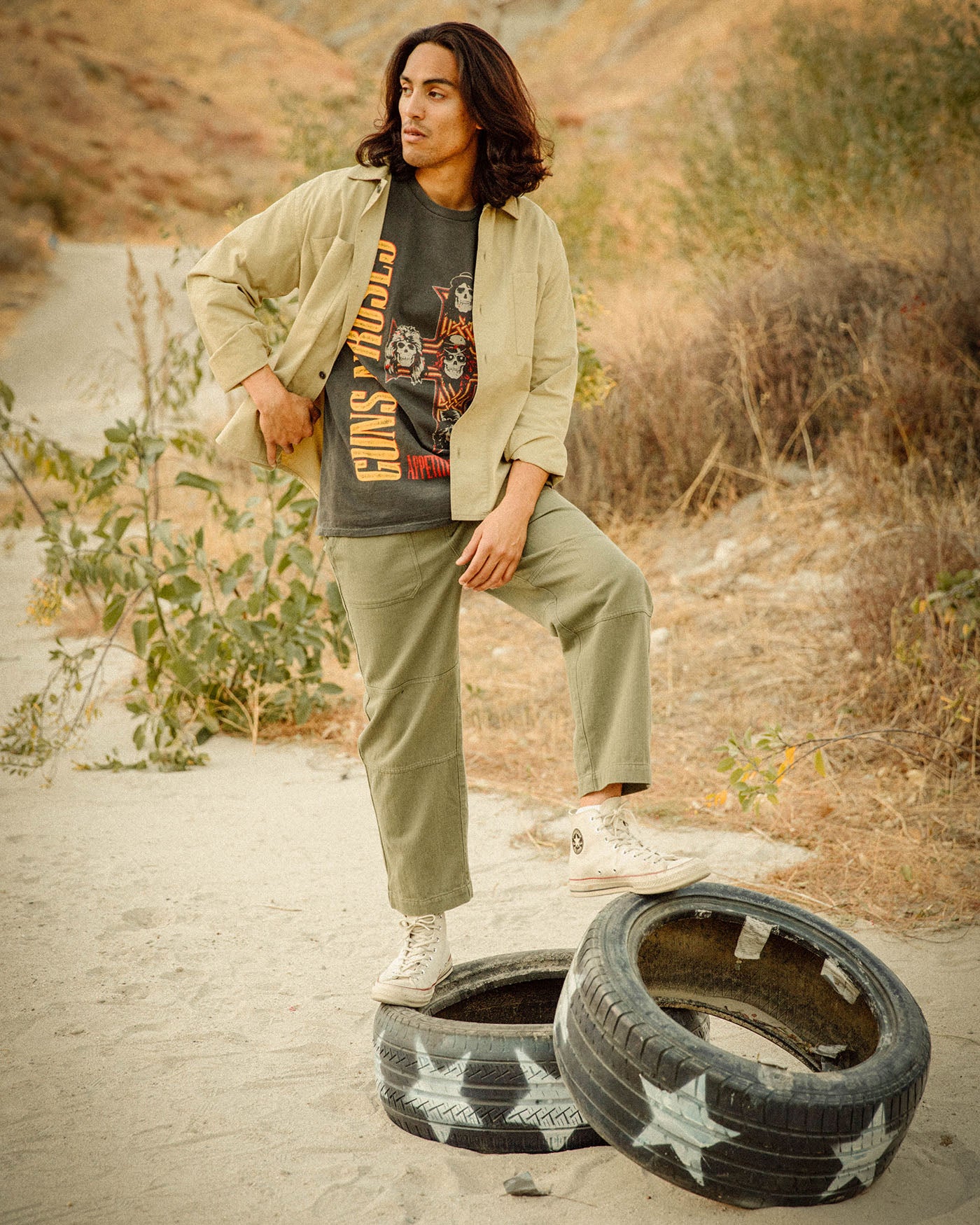 Guns N' Roses Cross Flea Market Tee – Junk Food Clothing