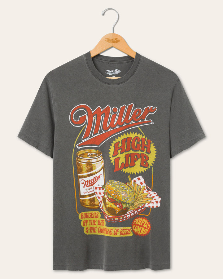 Miller High Life Burgers and Beer Vintage Tee