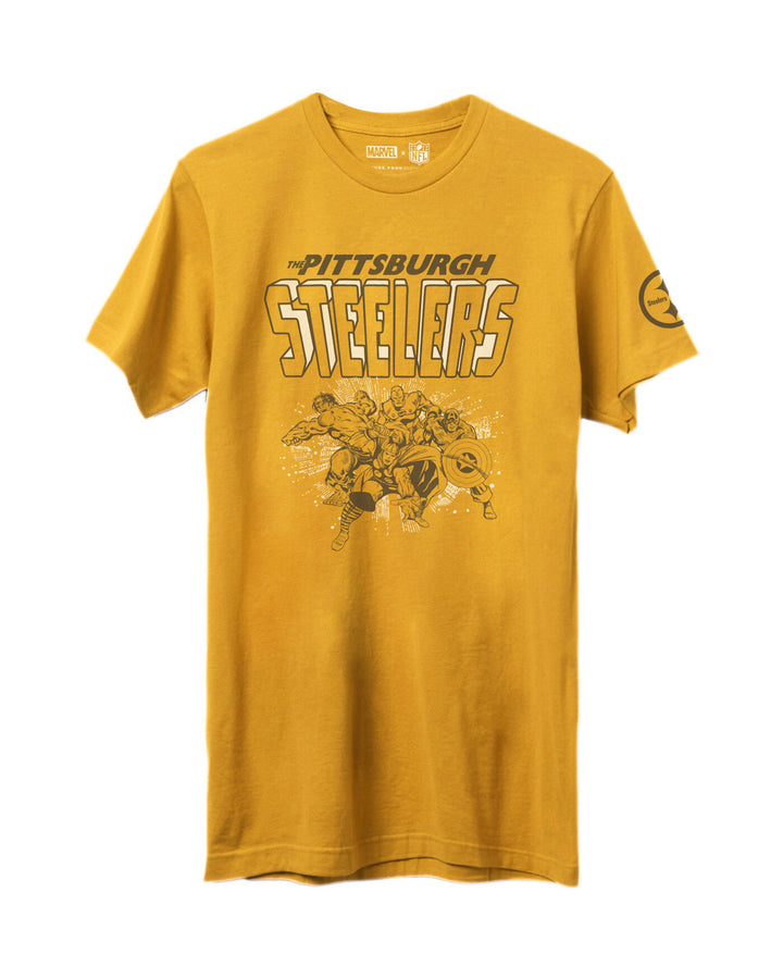 Marvel x Junk Food x NFL Avengers Team Steelers Tee
