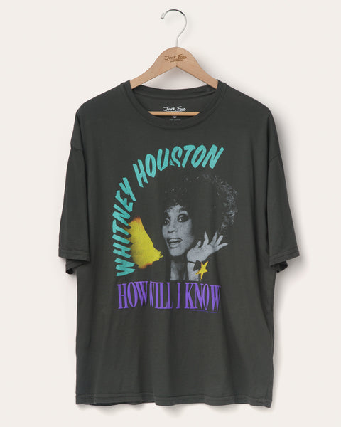 Whitney Houston How Will I Know Oversized Tee – Junk Food Clothing