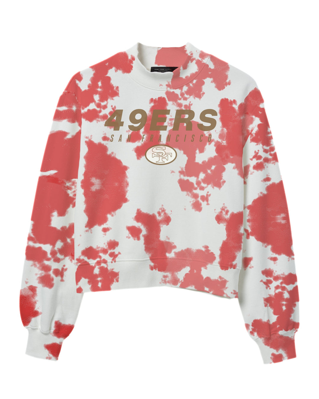 Women's NFL San Francisco 49ers Tie Dye Mock Neck Fleece