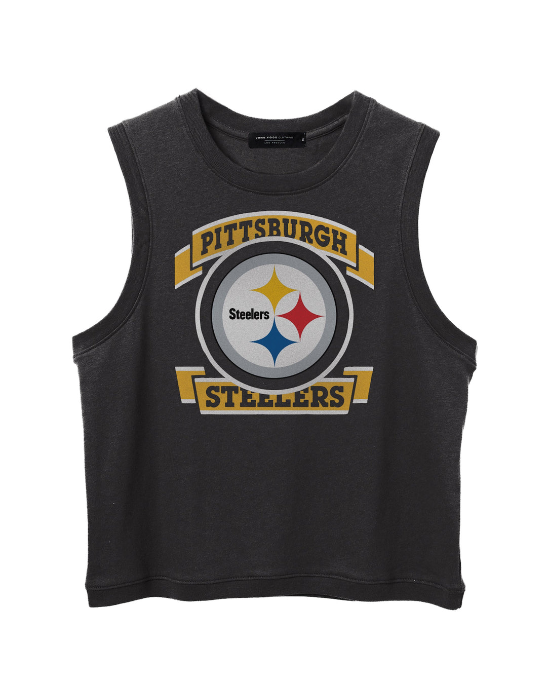 Women's NFL Pittsburgh Steelers Rib Ringer Muscle Tank