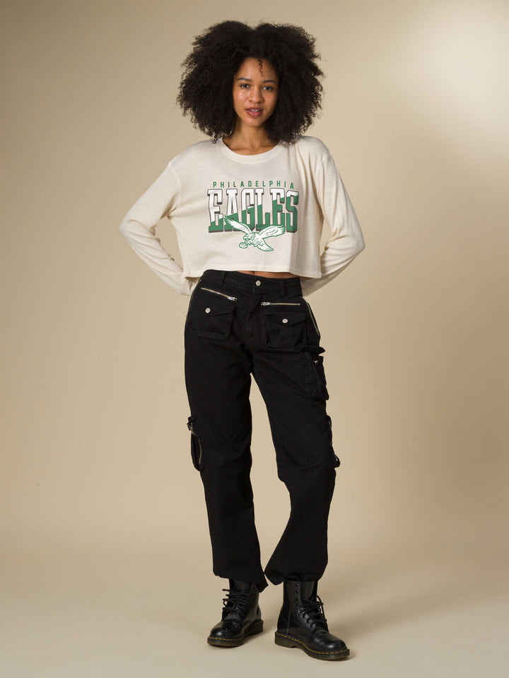 Women's Philadelphia Eagles Slant Crop Thermal