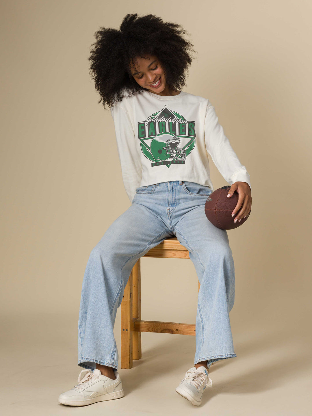 Women's Philadelphia Eagles Helmet Crop Fleece