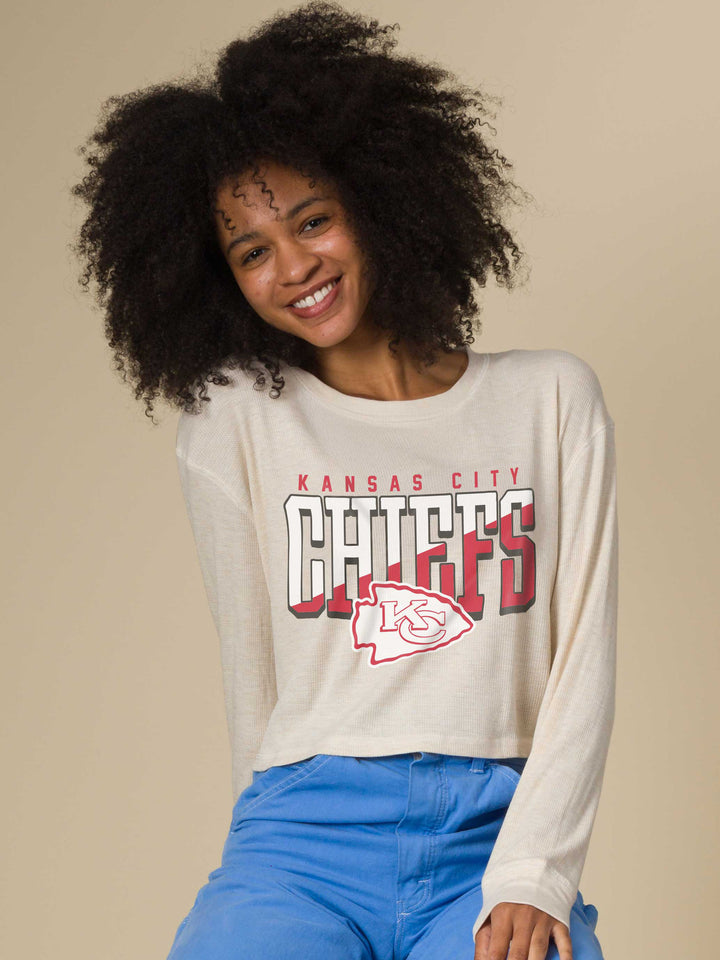 Women's Kansas City Chiefs Slant Crop Thermal