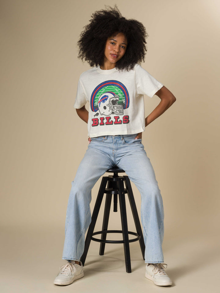 Women's Buffalo Bills Game Time Mock Neck Crop Tee