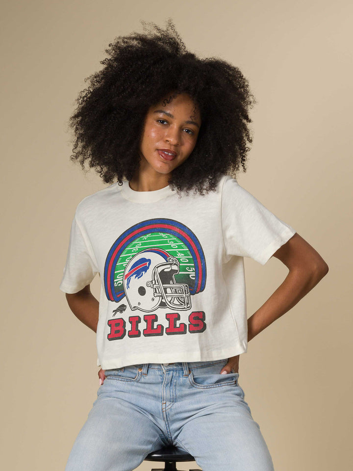Women's Buffalo Bills Game Time Mock Neck Crop Tee
