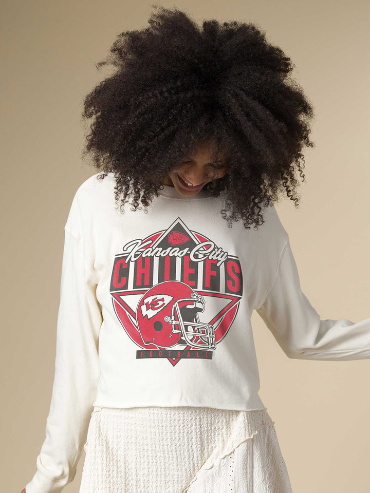 Women's Kansas City Chiefs Helmet Crop Fleece