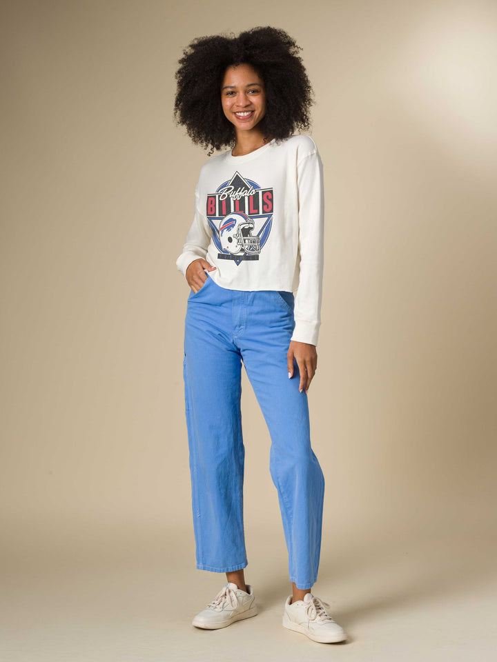 Women's Buffalo Bills Helmet Crop Fleece