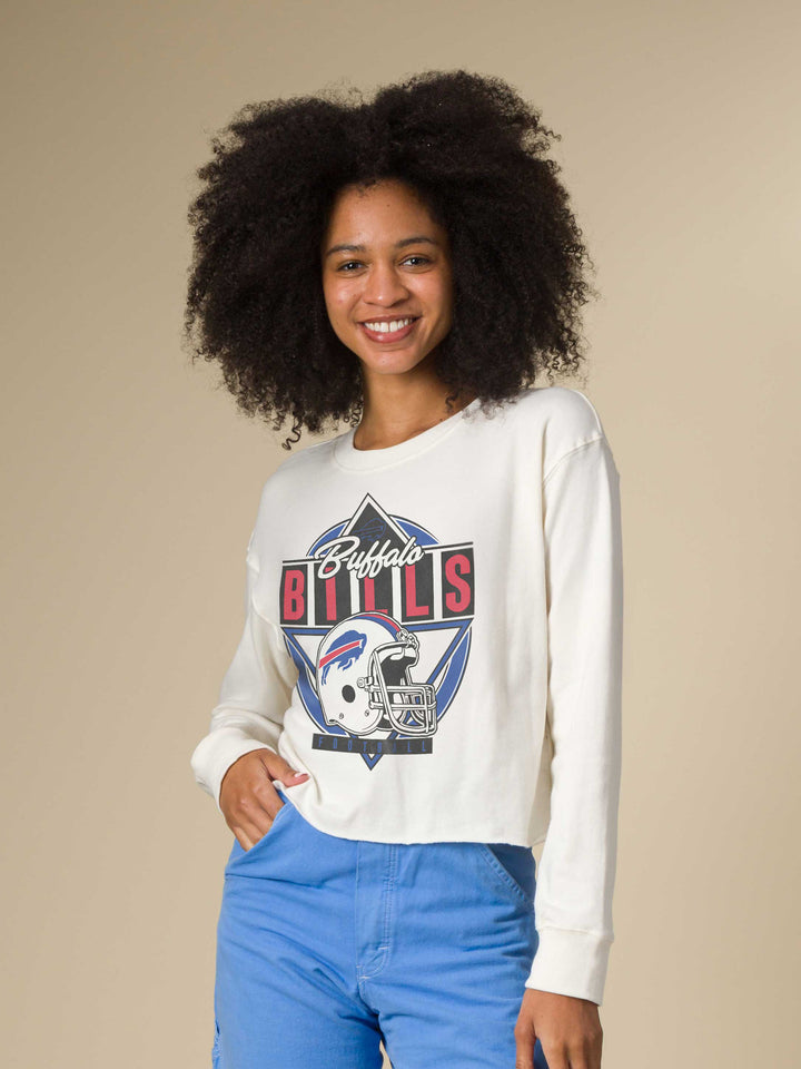 Women's Buffalo Bills Helmet Crop Fleece